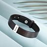 Punk Customizable Personalized Name Luxury Adjustable Buckle Mens Cow Wide Natural Wrap Genuine Leather Bracelet