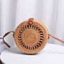 Purse Hobo Mini Tote Natural Rattan Handmade Straw Vintage Bag Women round Handle Ring