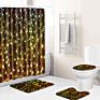 Qiaoze Shower Curtain in Stock Shower Curtain with Bath Rug Sets 3D Shower Curtain