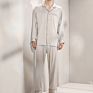 Qiyue 100% Pure Silk Pajamas Set for Man 100% Silk Pajamas