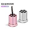 Quickly Revolver Pen Holder, Metal Pencil Holder, Gun Cylinder Design Office Supplies Desk Brush Organizers,Silver,Gold