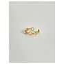 R0220 Minimalist Adjustable Twist Chain Ring for Women Dainty Daily Geometric Oval Open Chain Rings