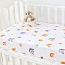 Rainbow 100% Cotton Breathable Infant Bed Baby Fitted Cot Fitted Crib Sheet for Baby