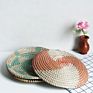 Rattan Woven Wall Decor Natural Seagrass Fruit Bowl Rattan Hanging Decorative for Home Bedroom Living Room