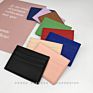 Ready to Ship Pu Vegan Leather Card Holder Personalised Cardholders Faux Saffiano Pebbled Leather Cardholders Wallet