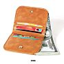 Real Leather Rfid Blocking Women Small Size Money Wallet with With Folding Coin Purse