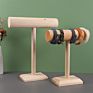 Removable Wooden Bracelet Display Stand Jewelry Stand Wood Display Sets Standing Bracelet Display