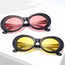 Retro Designer Sunglasses Famous Brands Outdoor Male Female Black White Uv400 Oval Sunglasses