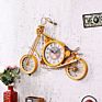 Retro Harley Motorcycle Model Iron Wall Clock Home Decorative Clocks