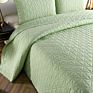Reversible Cotton Bedding Sets Coverlet 3 Piece Quilts Queen Green Designers Coverlet King Size Bedspread