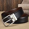 Reversible Leather Belt - Casual for Mens Jeans with Double Sided Strap and Buckle