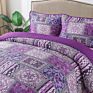 Reversible Quilted White Lightweight Reversible Bedspread Coverlet Comforter Bed Cover Set with 2 Pillowcases - Cotton,