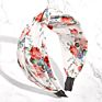 Rose Flower Printed Collection Cross Knot Fabric Women Hair Band Headband Accessories F419