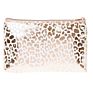 Rose Gold Leopard Print Cosmetic Bag Trio