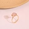 round Geometric Crystal Rings Simple Gold Silver Resin Rhinestone Ring Sets