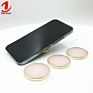 Round Rose Quartz Golden Rim Edge Mobile Elastic Phone Stand Sticker Handle Finger Grip Holder Socket