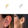 Roxi Silver 925 Fine Jewelry 5A Zircon Cross Stud Earring Cartilage Piercing Earrings