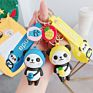 Rts Fast Ship Customized Log Korean Designer Promotional Souvenir Gifts 3D Cute Panda Key Chain Pendant Price Llaveros 3D