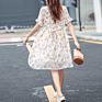 Rts Print Floral Breastfeeding Nursing Pregnant Women Casual Clothes Maternity Elegant Dress