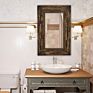 Rustic Natural Wood Framed Wall Mirror Solid Construction Glass Wall Mirror Vanity Bedroom or Bathroom 100% (24" X 36")