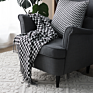 S5559 Houndstooth Jacquard Knitted Blanket Scarf Classic Black and White Sofa Bed Decorative Luxury Blankets