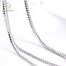 S925 Pure Sterling Silver Italy Box 18 Inch Necklace Chain