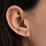 S925 Silver Jewelry 18K Gold Plated Small Lightning Bolt Stud Earrings