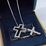 S925 Silver Set Cross Necklace Pendant Women and Men Pendants Jewelry Accessories