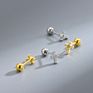 S925 Sterling Silver Cross Luxury Ins Earrings Ear Versatile Silver Stud Earrings for Women