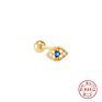 S925 Sterling Silver Ins European and American Eye Diamond Piercing Cartilage Earrings