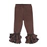 Sales Toddler Ruffle Leggings Solid Color Triple Cotton Kids Clothing Girls Ruffle Pants