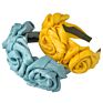 Satin Hair Accessories Women Hairband Headband Pure Satin Big Flower Hard Hair Band for Girls