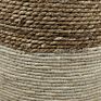 Seagrass and Corn Husk Pouf Ottoman