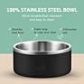 Sell Dog Food Bowl Double Wall Pet Food Feeding Stainless Steel Dog Bowl Anti-Slip Power Coated 9 Color in Stock
