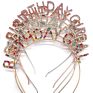 Sell Happy Birthday Girl Headband Alloy Letter Party Hair Accessories Festival Color Headband Headwear