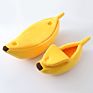 Semi Open Cute Banana Design Warm Super Soft Sofa Playing House Banana Cat Bed for Pets Indoor Sleeping