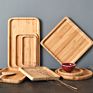 Serving Tray Bamboo Trays Tea Coffee Wooden Tray for Food Breakfast Party Rectangle round Square