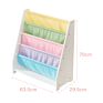 Shelf Children's Wooden Canvas Sling Bookshelf Magazine Rack and Storage