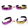 Shenglan Design Two-Sided Sequins Headband Women Kid Flip Sequin Headband Shiny Bing Non Slip Hair Headband Hair Accessories