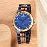 Shifenmei Drop Shipping Anniversary Gift Engraved Wooden Men Watch Wristwatches Natural Ebony Customized Wood Watch