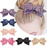 Shiny Leather Hair Accessories Ribbon Colorful Big Hair Bows Clips for Girls Kids