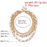 Shixin Simple Multi Layer Chain Design Silver Color Gold Color Long Chain Necklace for Women Jewelry Party Gifts Wedding