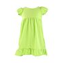 Short Sleeves Blank Embroidered Kids Girls Solid Dress Adorable Smocking Dress with Ruffle