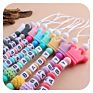 Silicone Baby Pacifier Clip Handmade Free Personalized Crochet Beads Silicone Crown Pacifier Chain Holder Baby Safe Teething