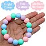 Silicone Bead Bracelet Baby Teether Baby Sensory Color Teething Bracelet Children Chewing Molar Stick