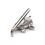 Silver Luster Lizard Copper Men Necktie Bar Animal Design Tie Clips