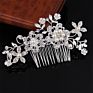 Silver Pearl Crystal Wedding Hair Combs Hair Accessories Bride Bridesmaid Jewelry for Women
