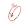 Silver Plated Arrow Adjustable Rings for Women Punk Geometric Open Finger Ring Cute Wedding Jewelry Gift (Kr151)