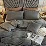 Simple Design Fuzzy Comforter Velvet Duvet Cover Set