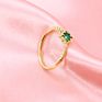 emerald stone ring 925 sterling silver emerald ring
